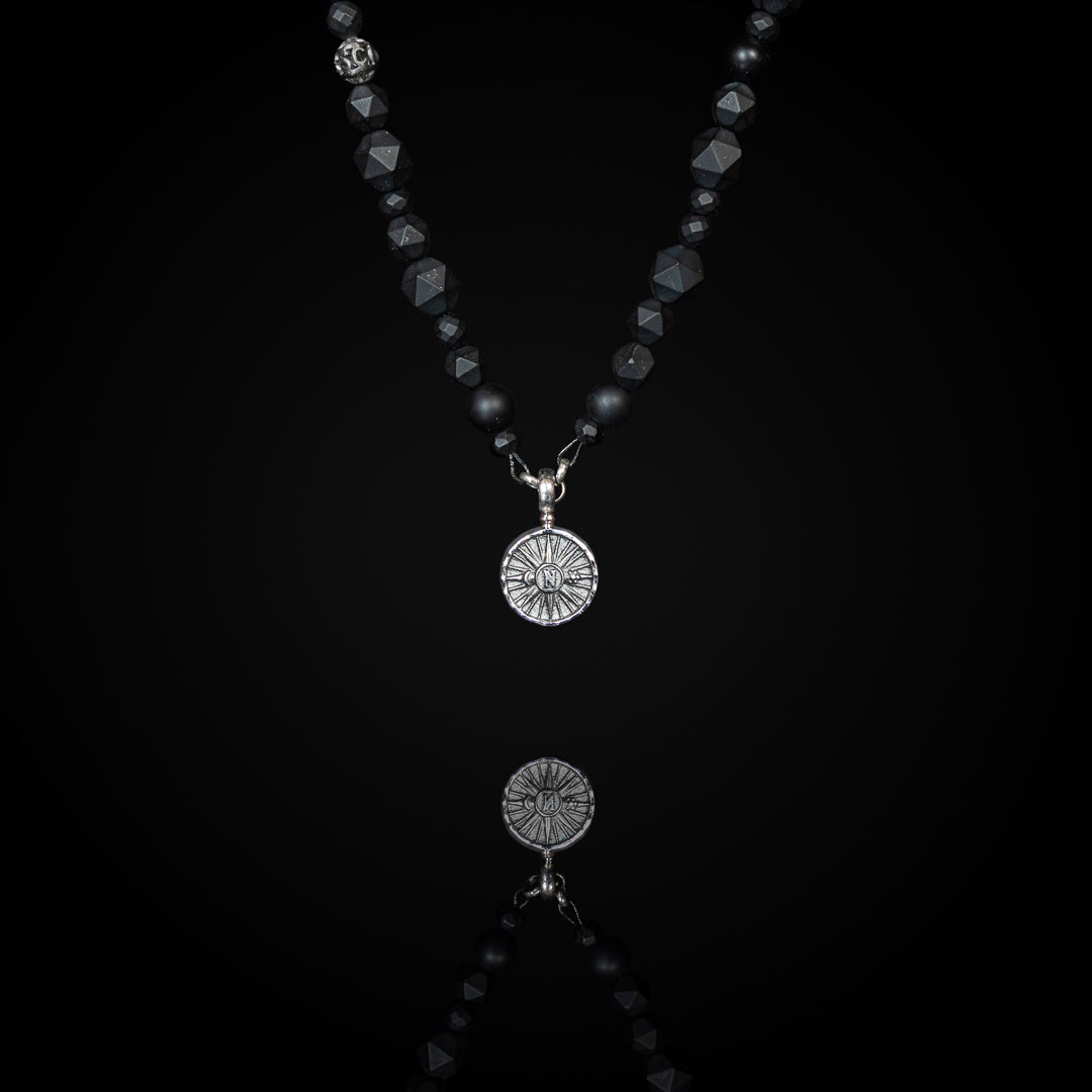 Protection Skull Blue Sapphire Necklace.