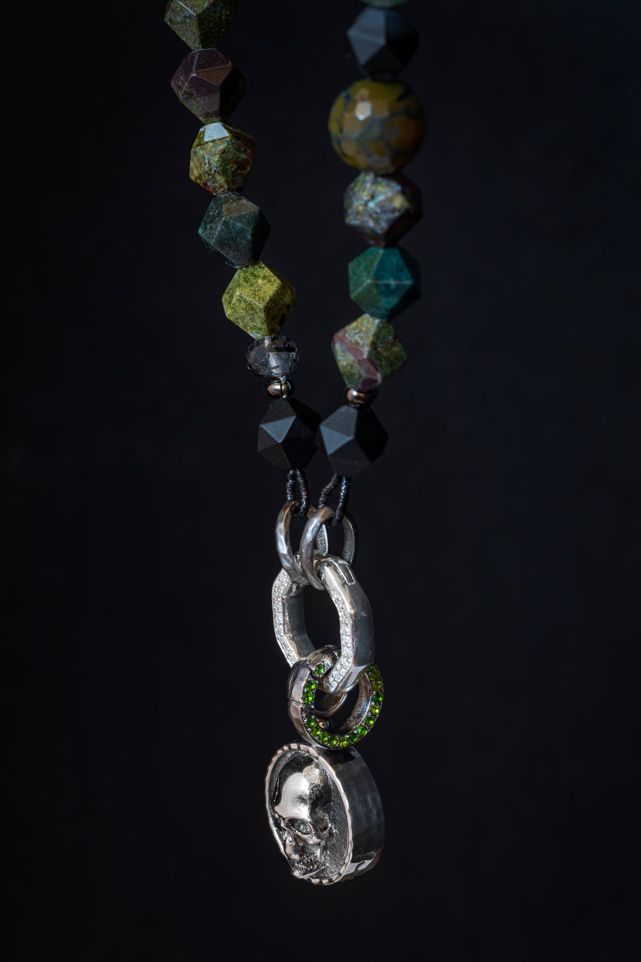 Compass-jewelry-Skull-Necklace