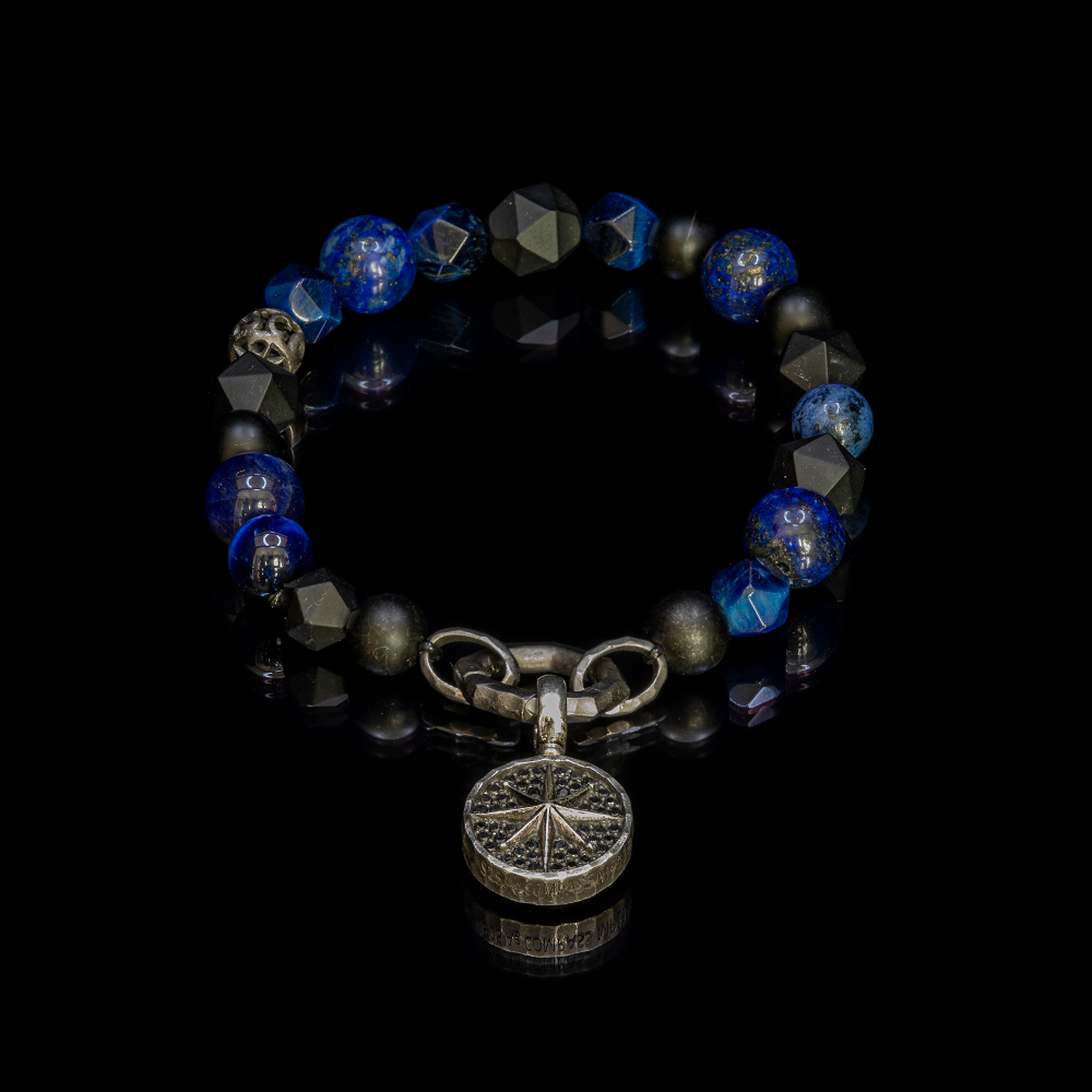 All Black & Blue Meridian Communication Black Diamond Bracelet (New)